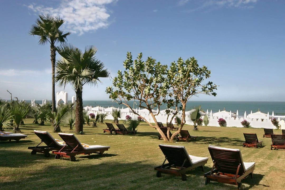 Private Atlantic beach with sunbeds